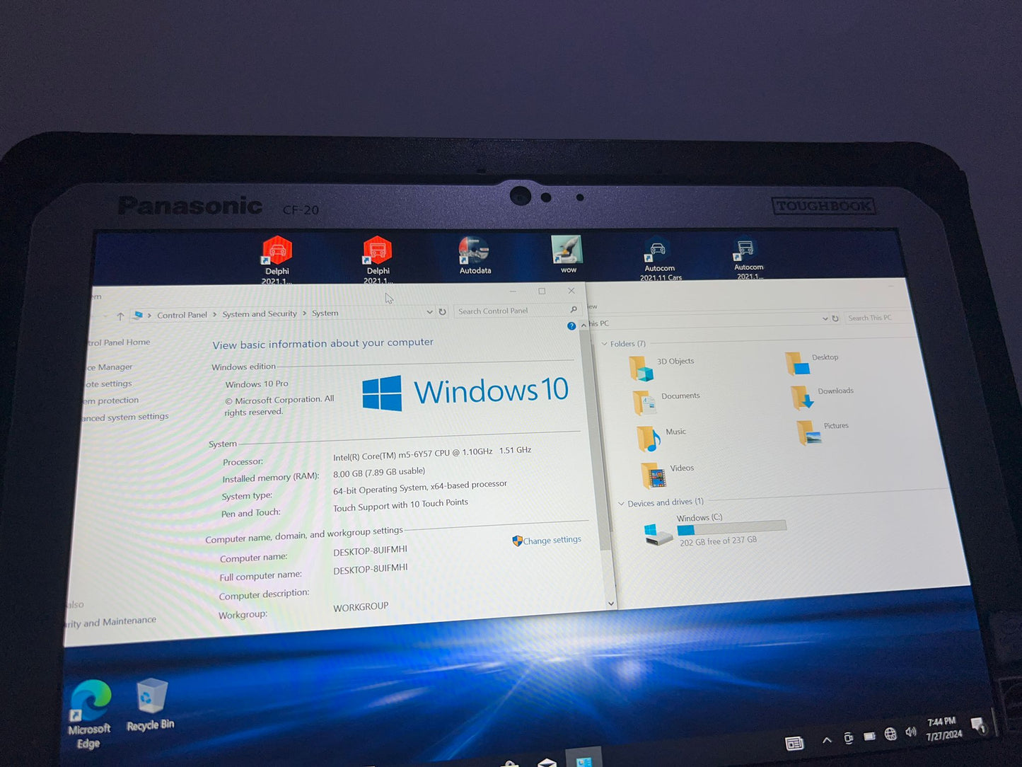Panasonic CF-20 Laptop Sa Programima Za Auto Dijagnostiku