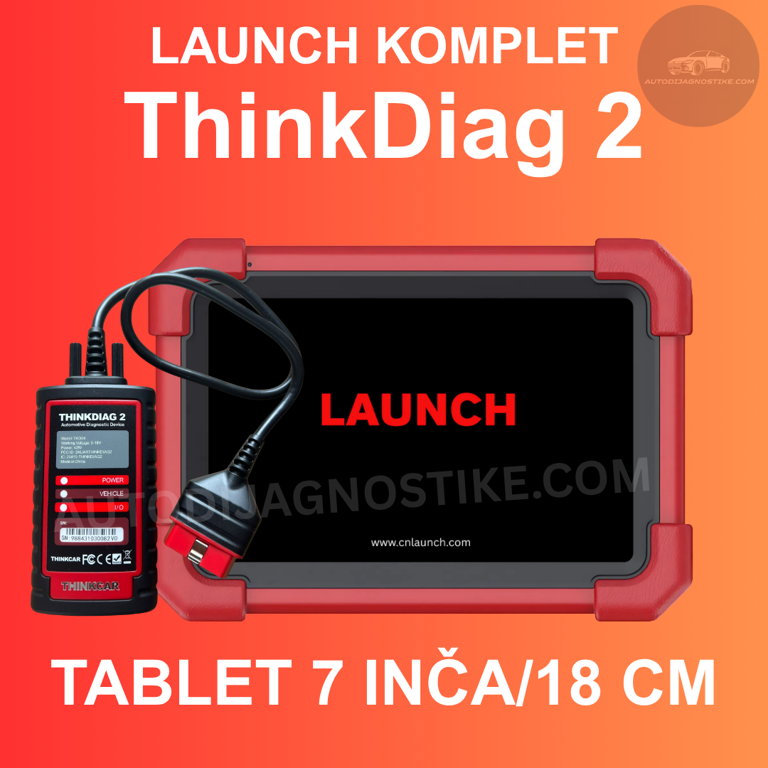 Launch ThinkDiag 2 PRO7 X431 Komplet Sa Tabletom Instalirano i Povezano Auto Dijagnostika ThinkDiag2