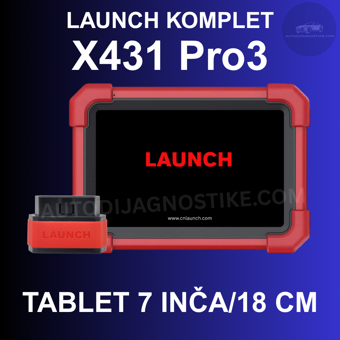 Launch X431 Pro3 Komplet Sa Tabletom Instalirano i Povezano Auto Dijagnostika