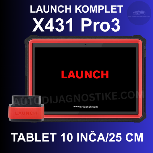 Launch X431 Pro3 Komplet Sa Tabletom Instalirano i Povezano Auto Dijagnostika
