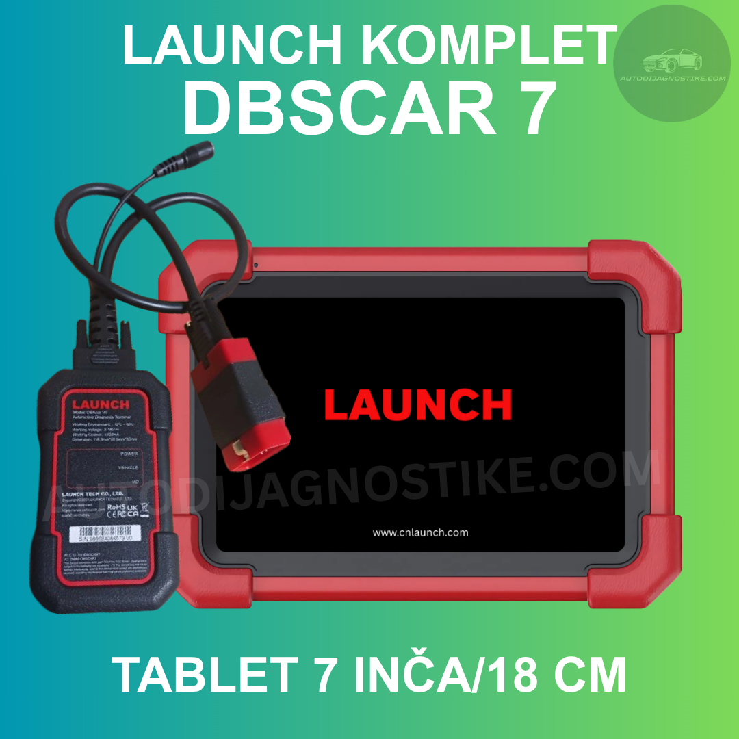 Launch DBSCAR 7 X431 Komplet Sa Tabletom Instalirano i Povezano DBS7 DBS 7 Auto Dijagnostika