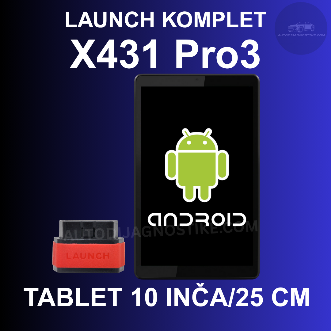 Launch X431 Pro3 Komplet Sa Tabletom Instalirano i Povezano Auto Dijagnostika